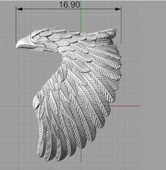 14kt Solid Gold Eagle Ring