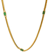 Colombian Emeralds 3.2mm MIIAMI CUBAN LINK - 14kt