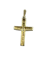 3D Cross Pendant - Natural Diamonds