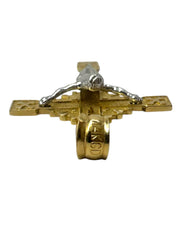 14kt Two-Tone Crucifix Cross