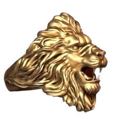 14kt Lion Head Ring