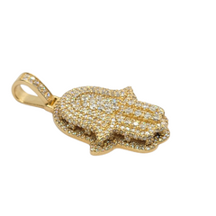 14kt Hamsa Diamond Pendant 4.50ct