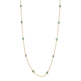 18kt YG - 1.50ct Colombian Emeralds - Adjustable Chain