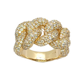 14kt Puff Cuban Link Ring 4.50ct
