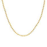 14kt Moon Cut Ball Chain