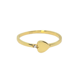 Dainty Engravable Sideways Heart Ring - 10kt CZ