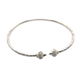 Twist Design West Indian Bangle - Sterling Silver