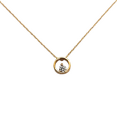 Solitare Diamond - Round Shape Frame 10kt Yellow Gold