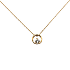 Solitare Diamond - Round Shape Frame 10kt Yellow Gold