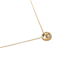 Solitare Diamond - Round Shape Frame 10kt Yellow Gold