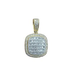 10kt Square Diamond Pendant