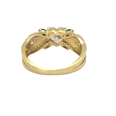 Heart Shaped Stone Ring CZ - 10kt