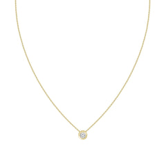 18kt YG - Solitaire 0.20ct Pendant with adjustable Chain
