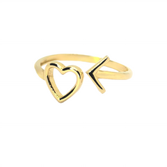 Heart and Arrow Ring - 10kt