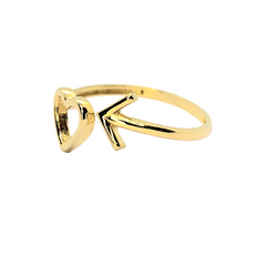 Heart and Arrow Ring - 10kt