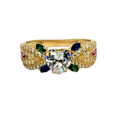 Heart Shaped Stone Ring CZ - 10kt