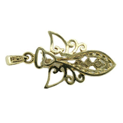14kt Yellow Gold CZ Angel