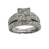 14kt White Gold 1.80ct Diamond Bridal Set