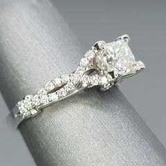 14kt Princess Cut Diamond Engagement Ring 1.20ctw