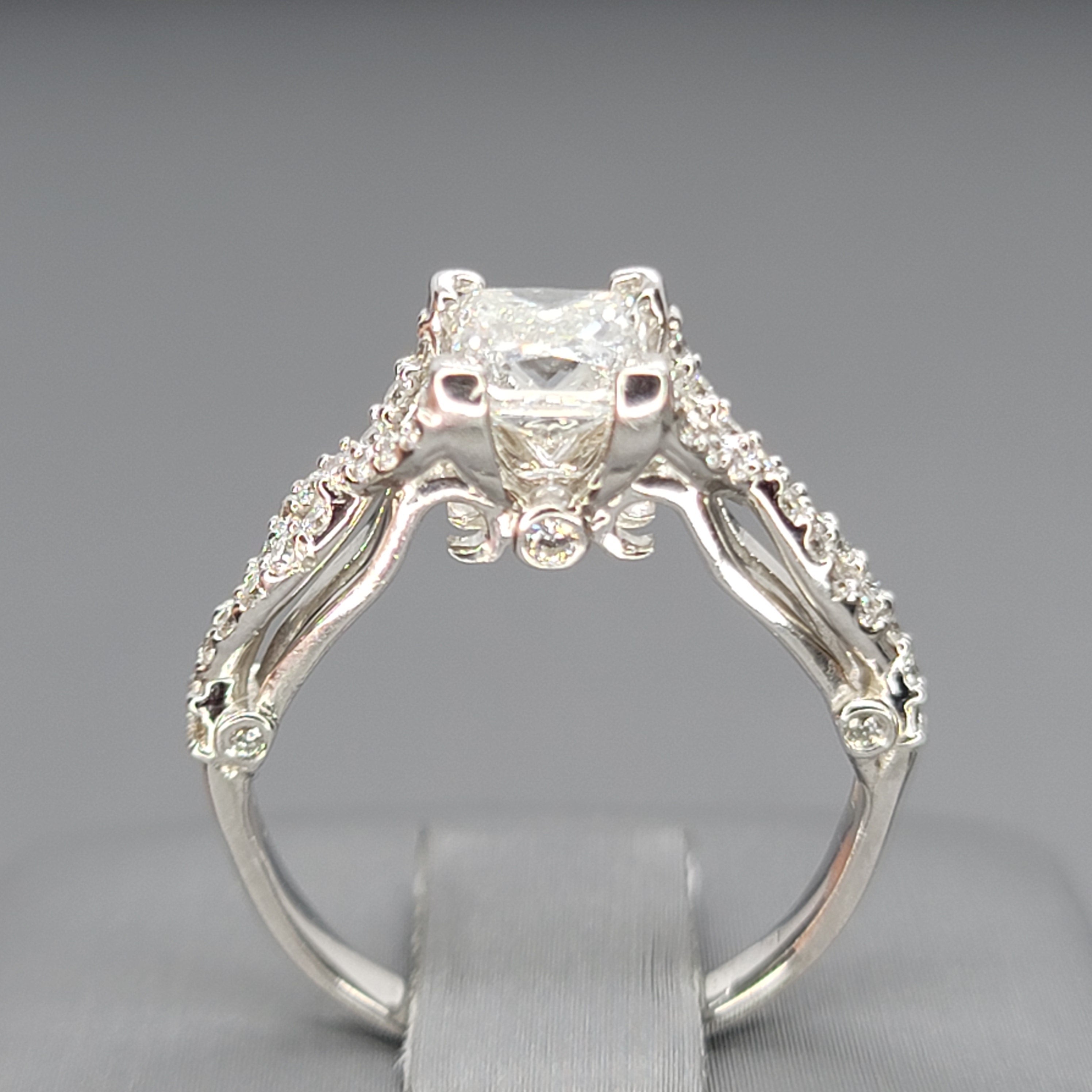 14kt Princess Cut Diamond Engagement Ring 1.20ctw