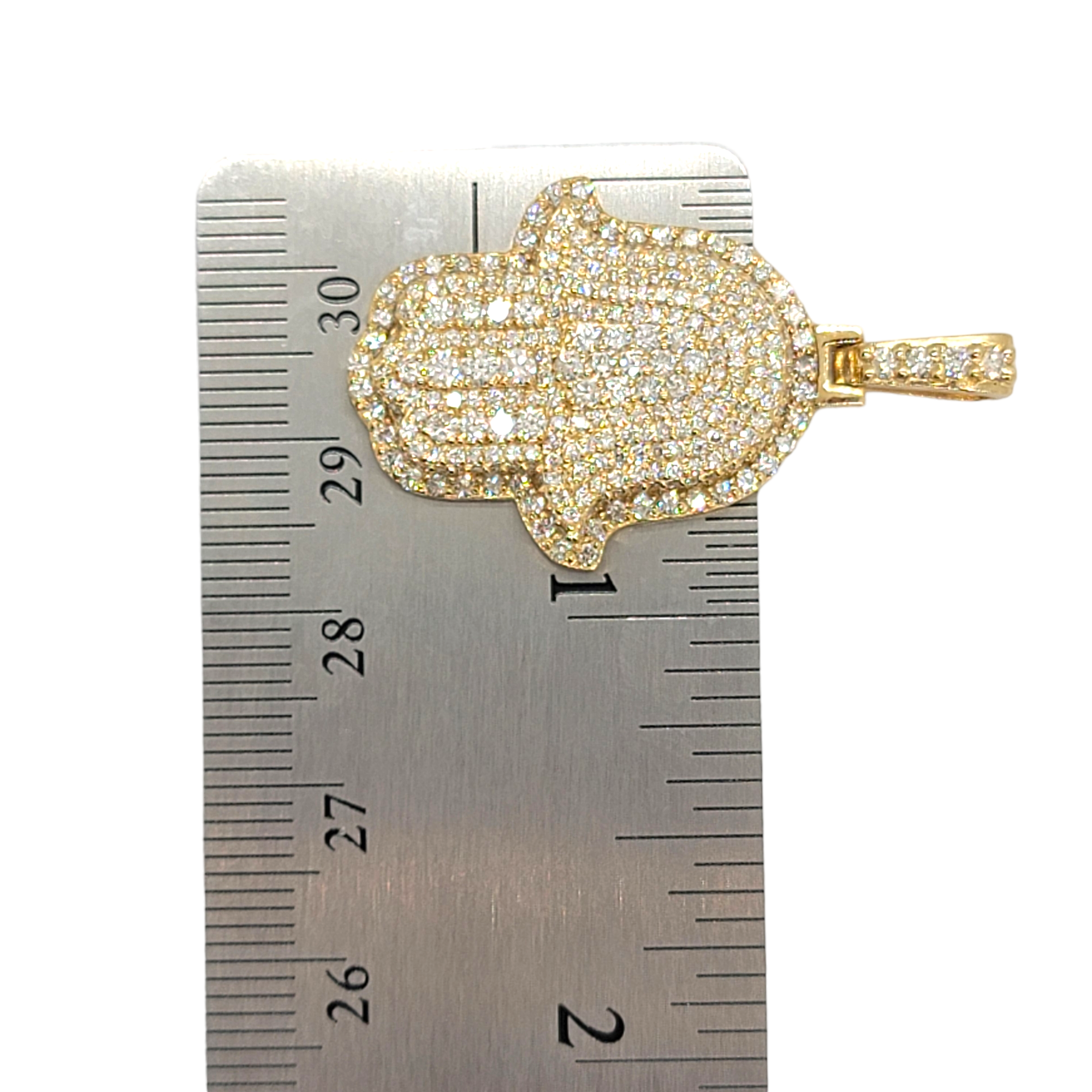 14kt Hamsa Diamond Pendant 2.35ct