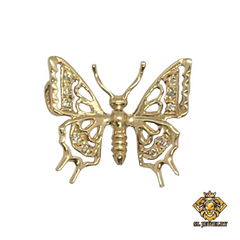 14kt Butterfly Diamond Pendant