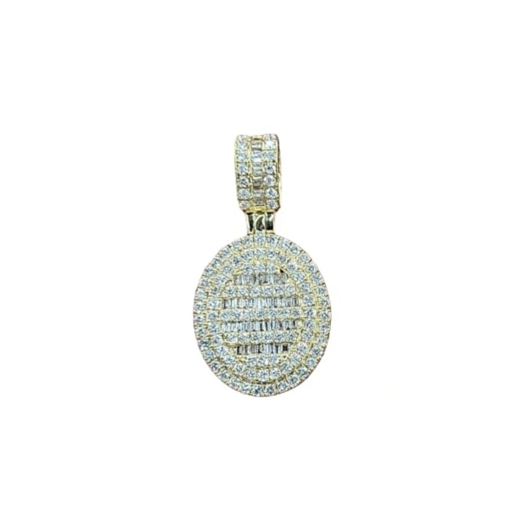 10kt Oval Diamond Pendant