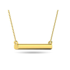 10kt Yellow Gold 0.10ct White Diamond Bar Necklace
