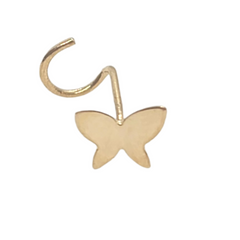 Gold butterfly nose ring shop